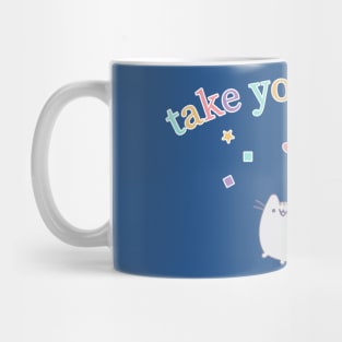 Take Your Meds Fun Kawaii Kitty Mug